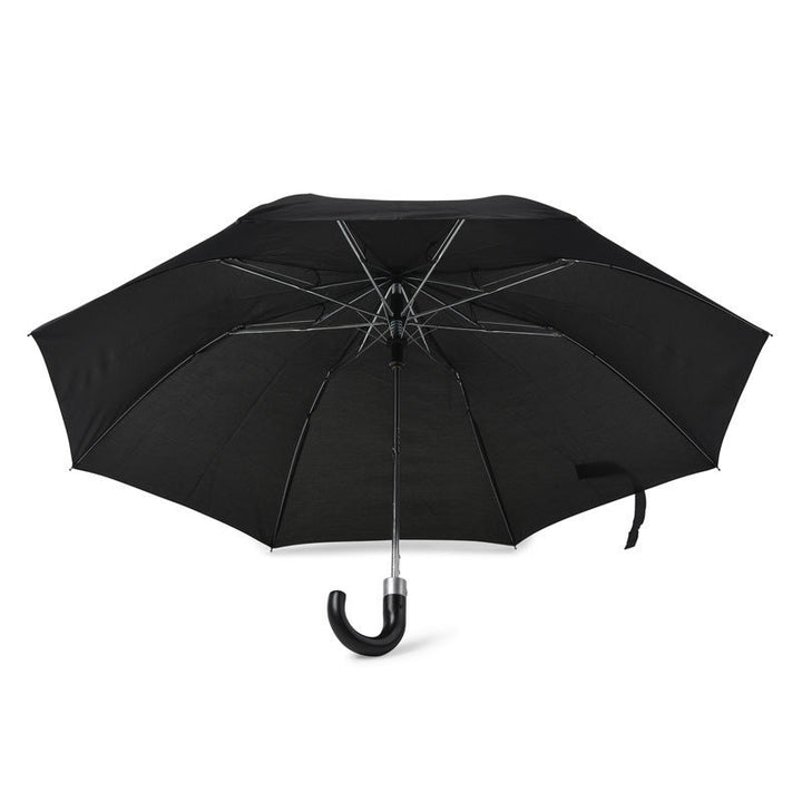 Black Mens Compact Umbrella Under Canopy