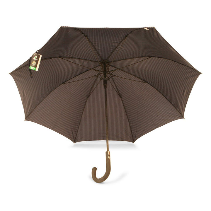 Knightsbridge City Stripe Grey Walking Mens Umbrella Under Canopy