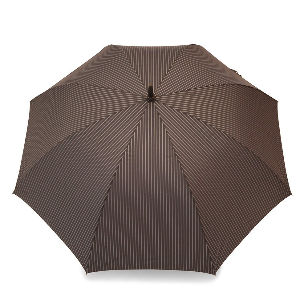 Knightsbridge City Stripe Grey Walking Mens Umbrella Top Canopy