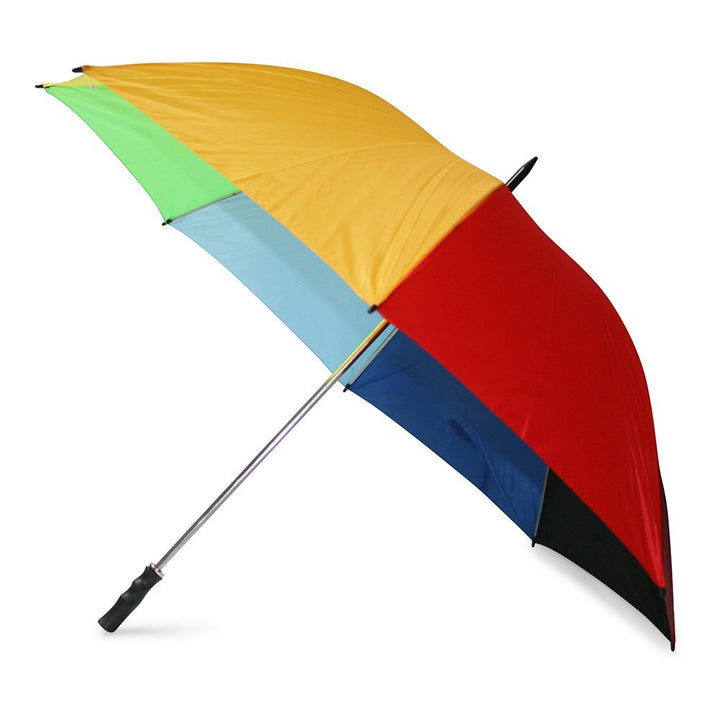 Eight Colour Cheap Rainbow Golf Umbrella UK Side Canopy