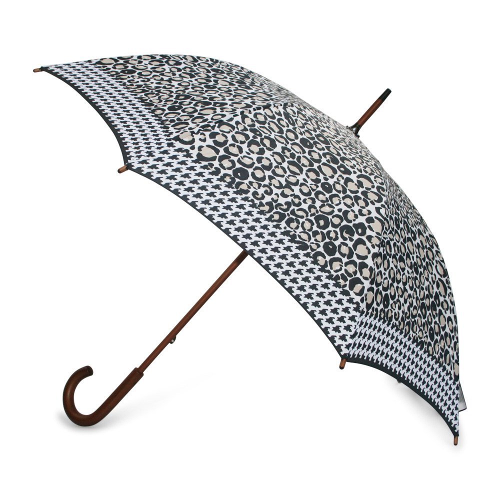 Kensington Graphic Leopard Border Ladies Umbrella Side Canopy