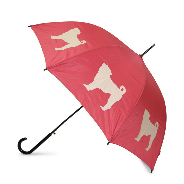 Pug Fawn on Red Umbrella UK Side Canopy