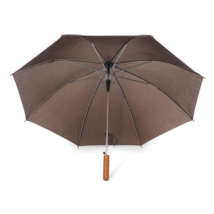 Plain Brown Jollybrolly Cheap Umbrella UK Under Canopy