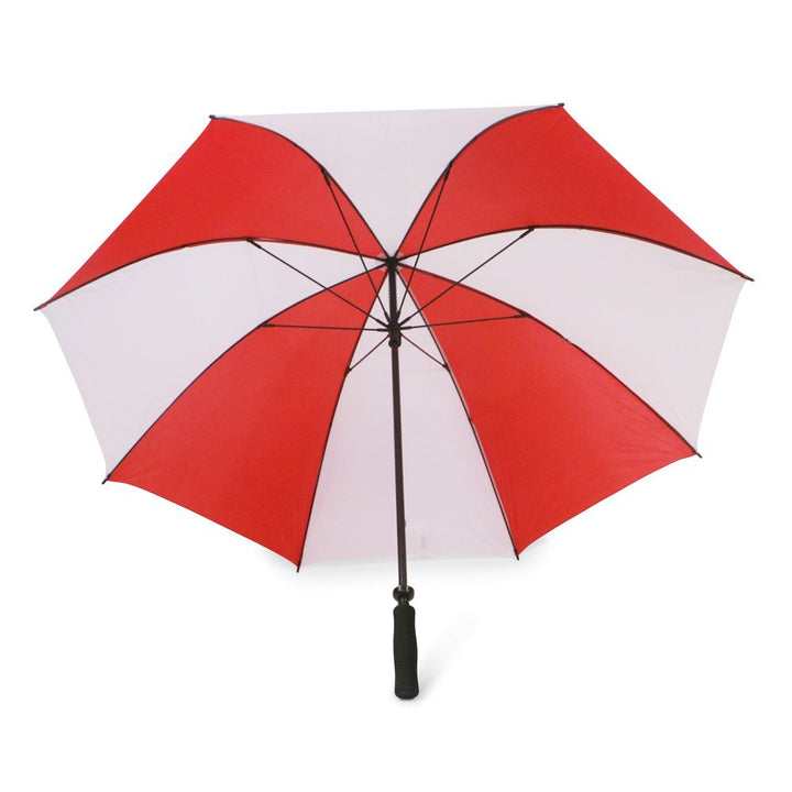 Red and White Plain Cheap Golf Umbrella Under Canopy