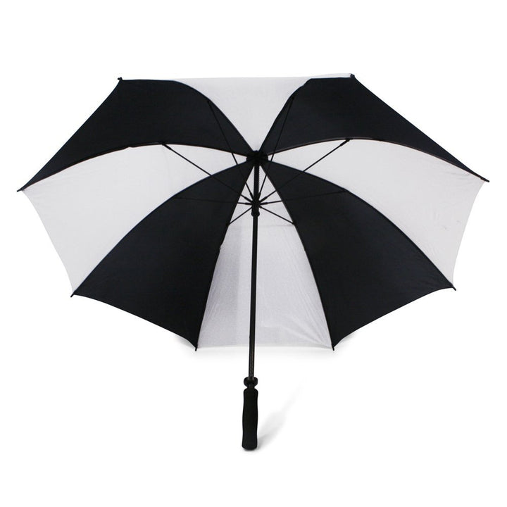 Black and White Plain Cheap Golf Umbrella Under Canopy