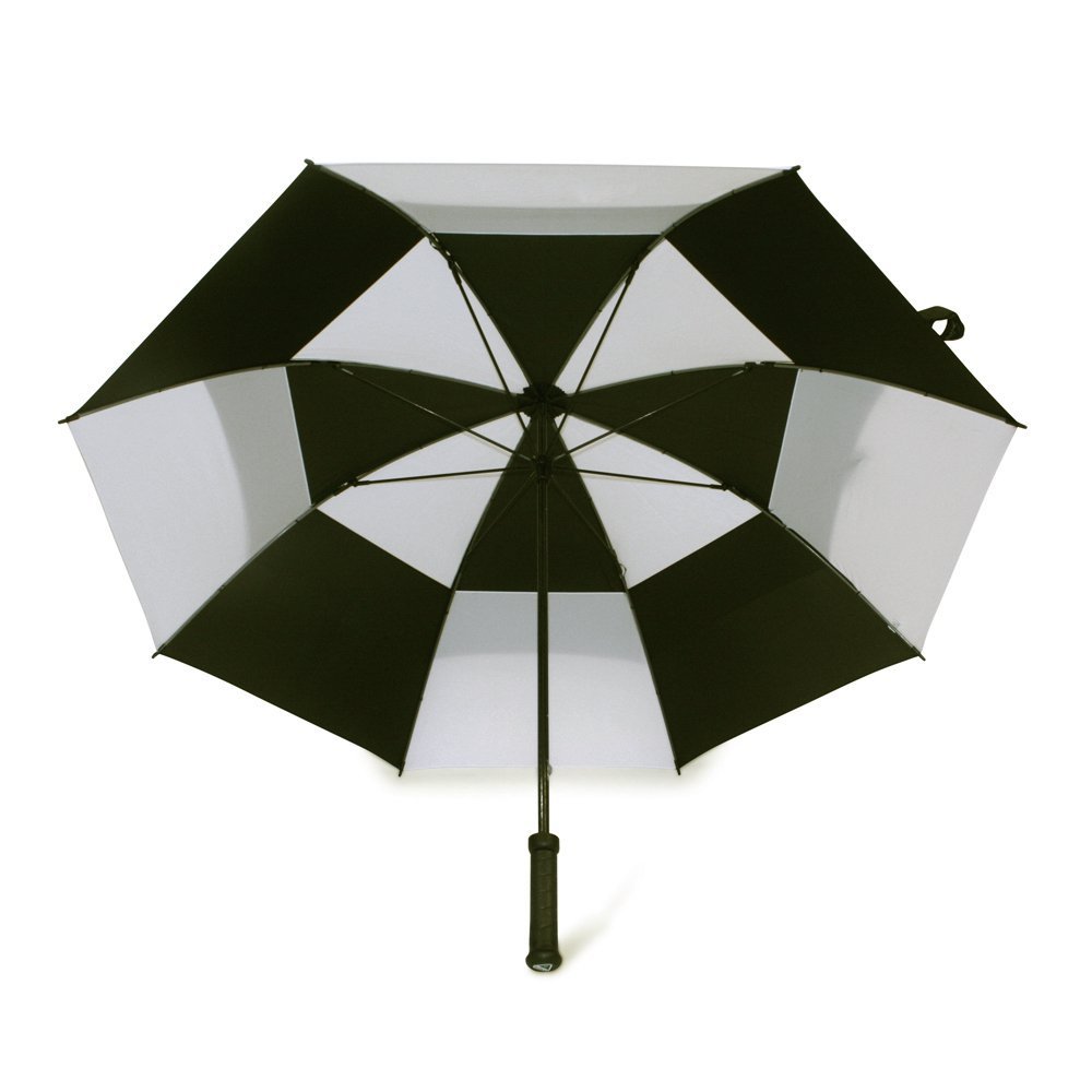 Fulton Stormshield Black and White Vented Canopy Windproof Umbrella Under Canopy