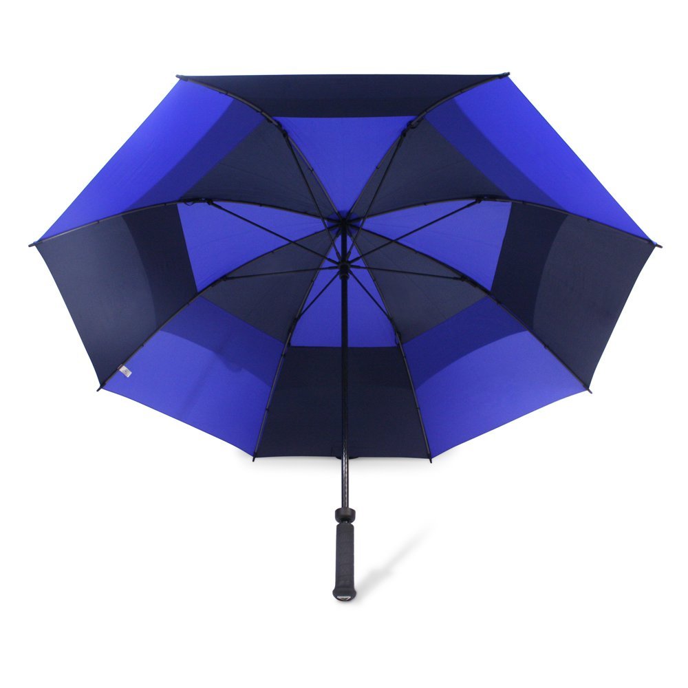 Fulton Stormshield Blue and Navy Vented Canopy Windproof Umbrella Under Canopy