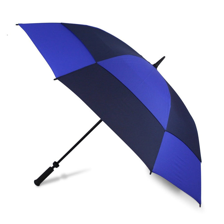Fulton Stormshield Blue and Navy Vented Canopy Windproof Umbrella Side Canopy