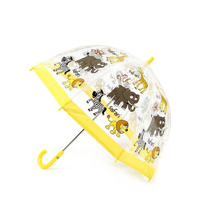 Bugzz Clear Safari Print Kids Umbrella Side Canopy