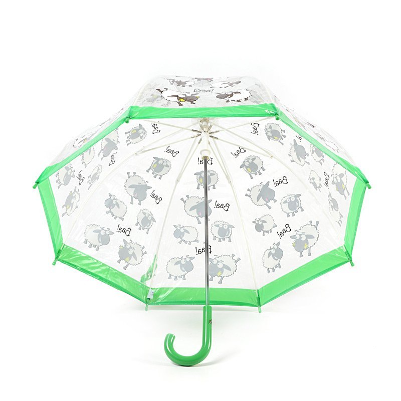 Bugzz Clear Sheep Print Kids Umbrella Under Canopy