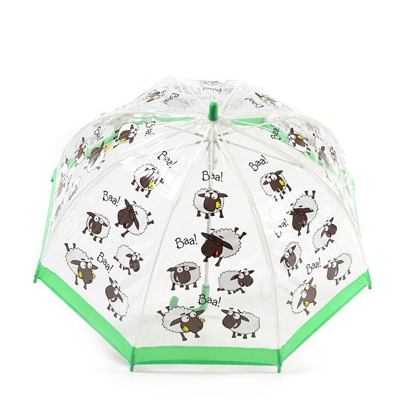 Bugzz Clear Sheep Print Kids Umbrella Top Canopy