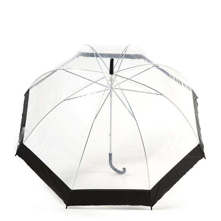 Black Stripe Clear Dome Umbrella Top Canopy