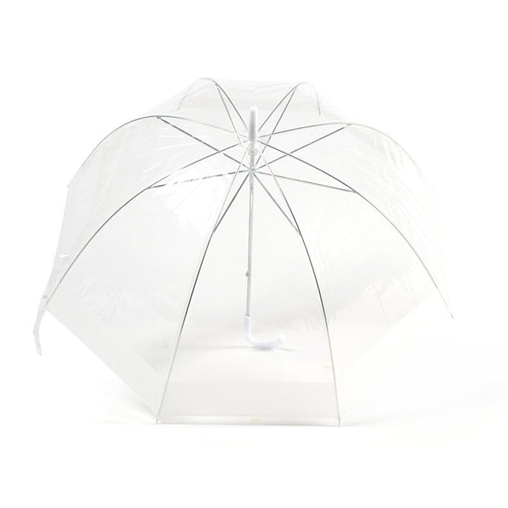 White Stripe Clear Dome Umbrella Top Canopy