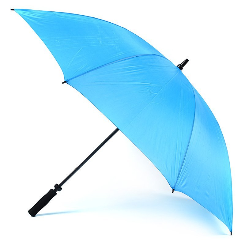 Sky Blue Plain Cheap Golf Umbrella UK Side Canopy