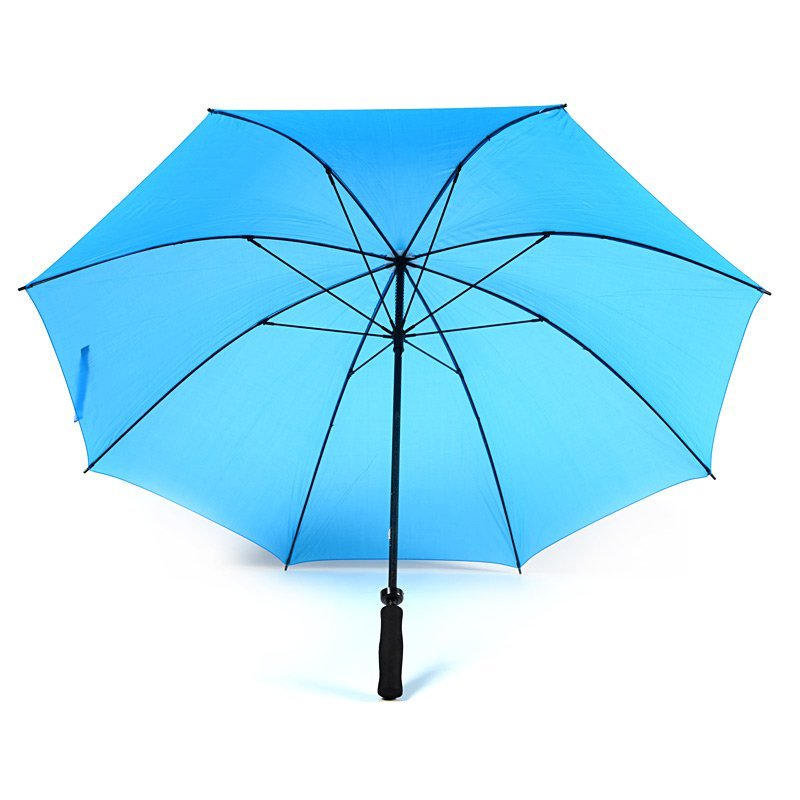 Sky Blue Plain Cheap Golf Umbrella UK Under Canopy