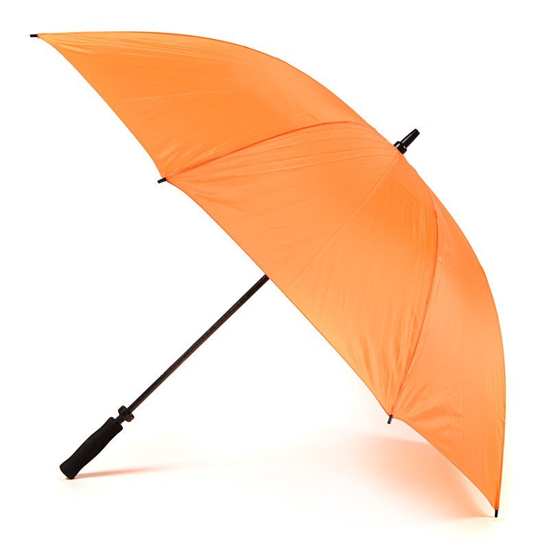 Orange Plain Cheap Golf Umbrella UK Side Canopy