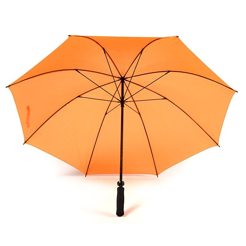Orange Plain Cheap Golf Umbrella UK Under Canopy