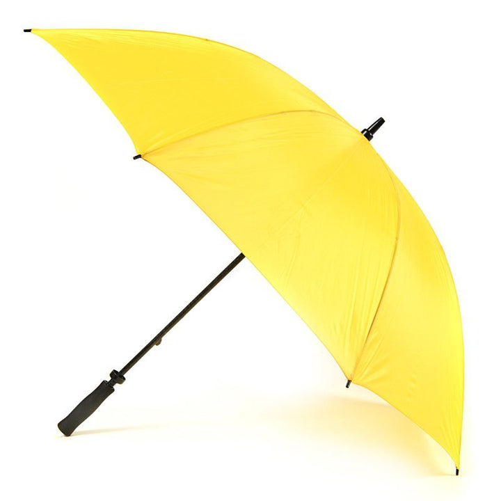 Yellow Plain Cheap Golf Umbrella UK Side Canopy
