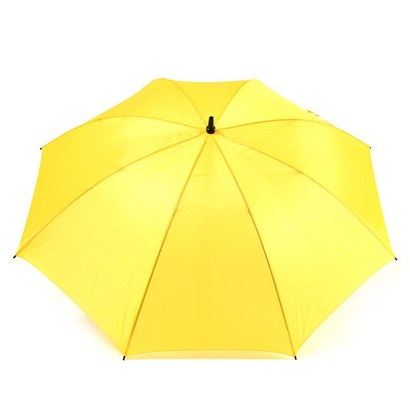 Yellow Plain Cheap Golf Umbrella UK Top Canopy