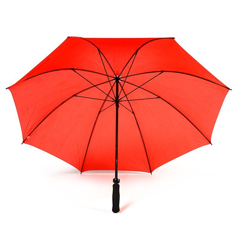 Red Plain Cheap Golf Umbrella UK Under Canopy