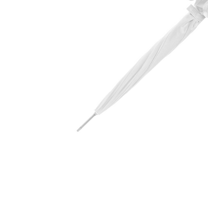 Large Frilled White Wedding Umbrella Tip