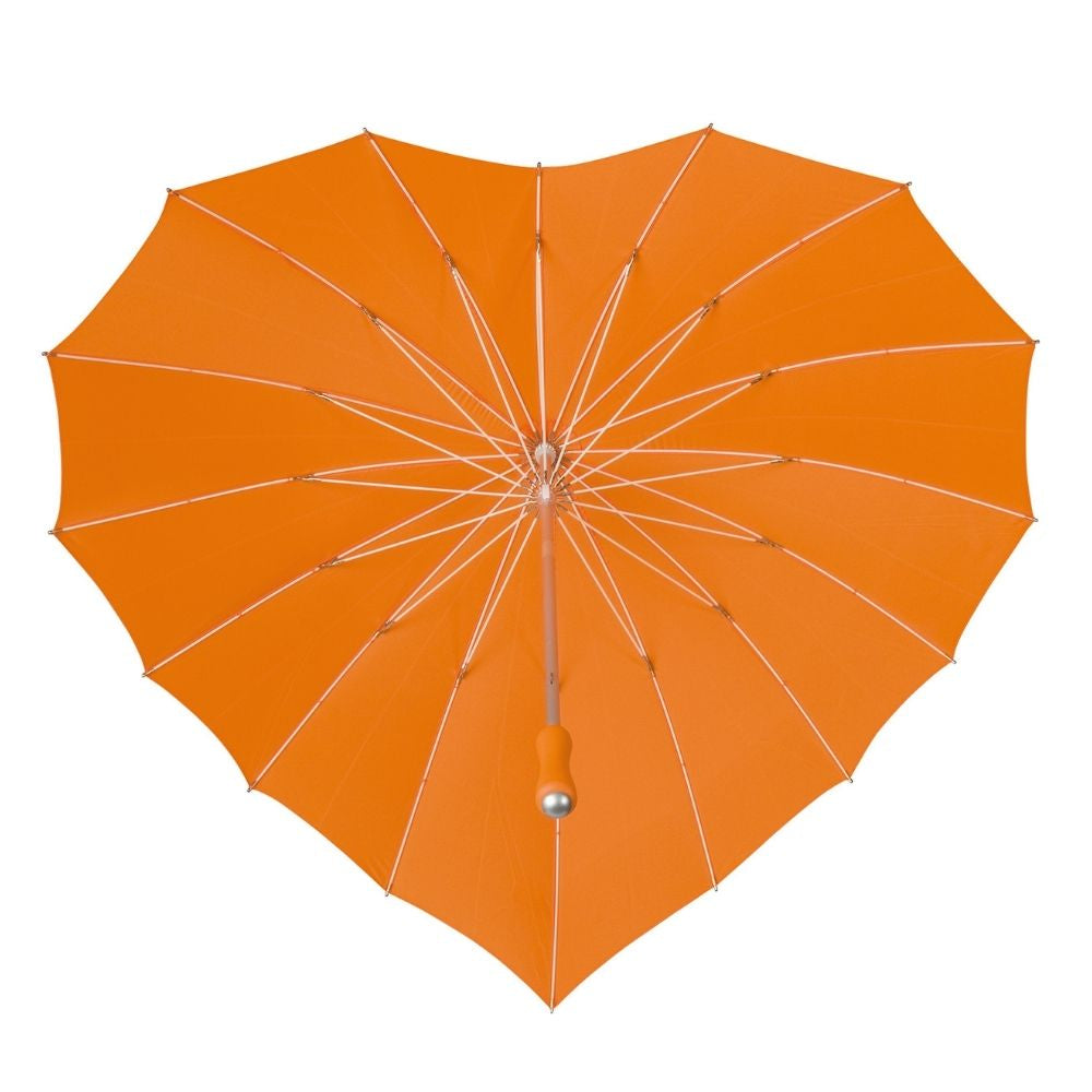 Orange Heart Umbrella by Impliva Under Canopy