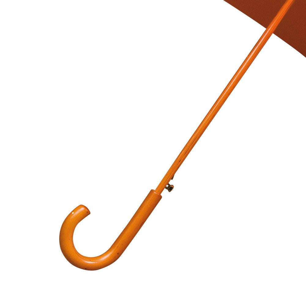 Orange Wood Stick Walking Umbrella Handle