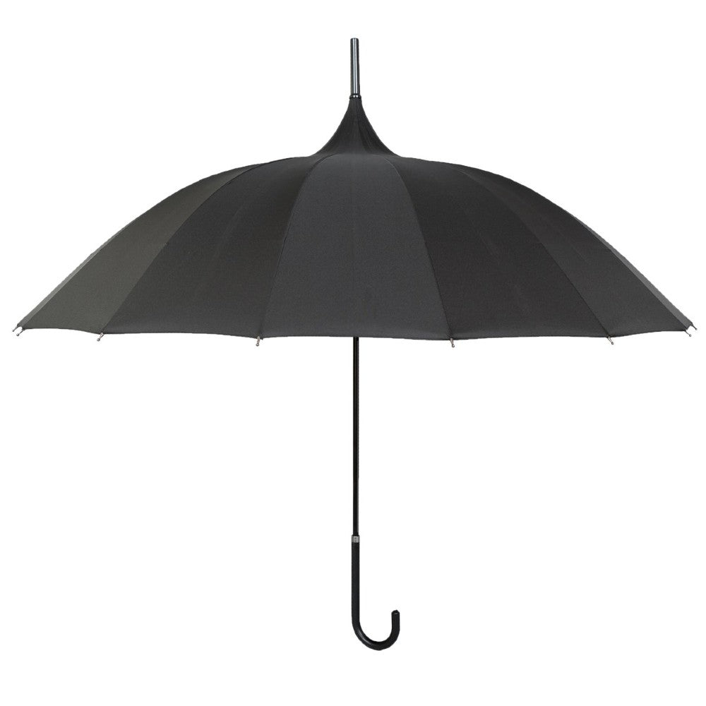 Oriental Black Wedding Pagoda Umbrella Front
