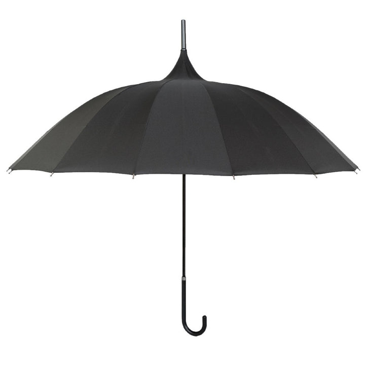 Oriental Black Wedding Pagoda Umbrella Front