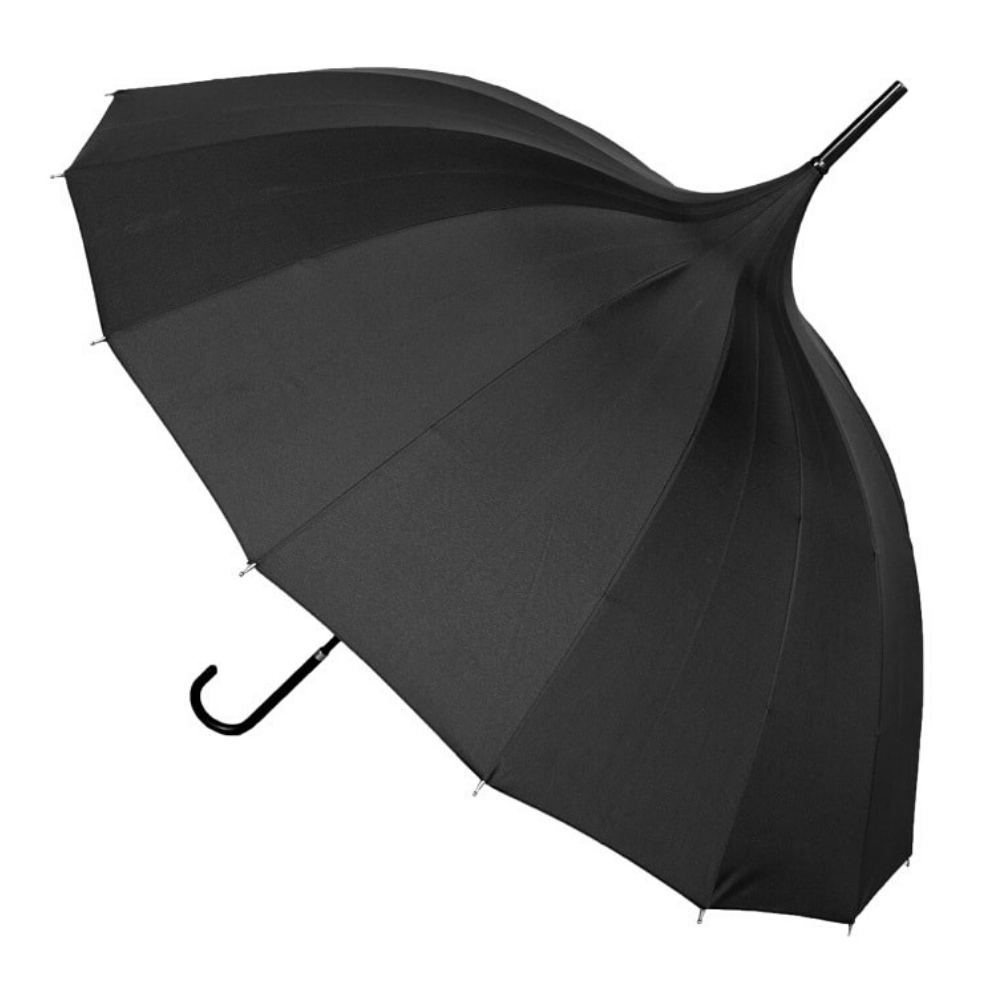 Oriental Black Wedding Pagoda Umbrella Side Canopy