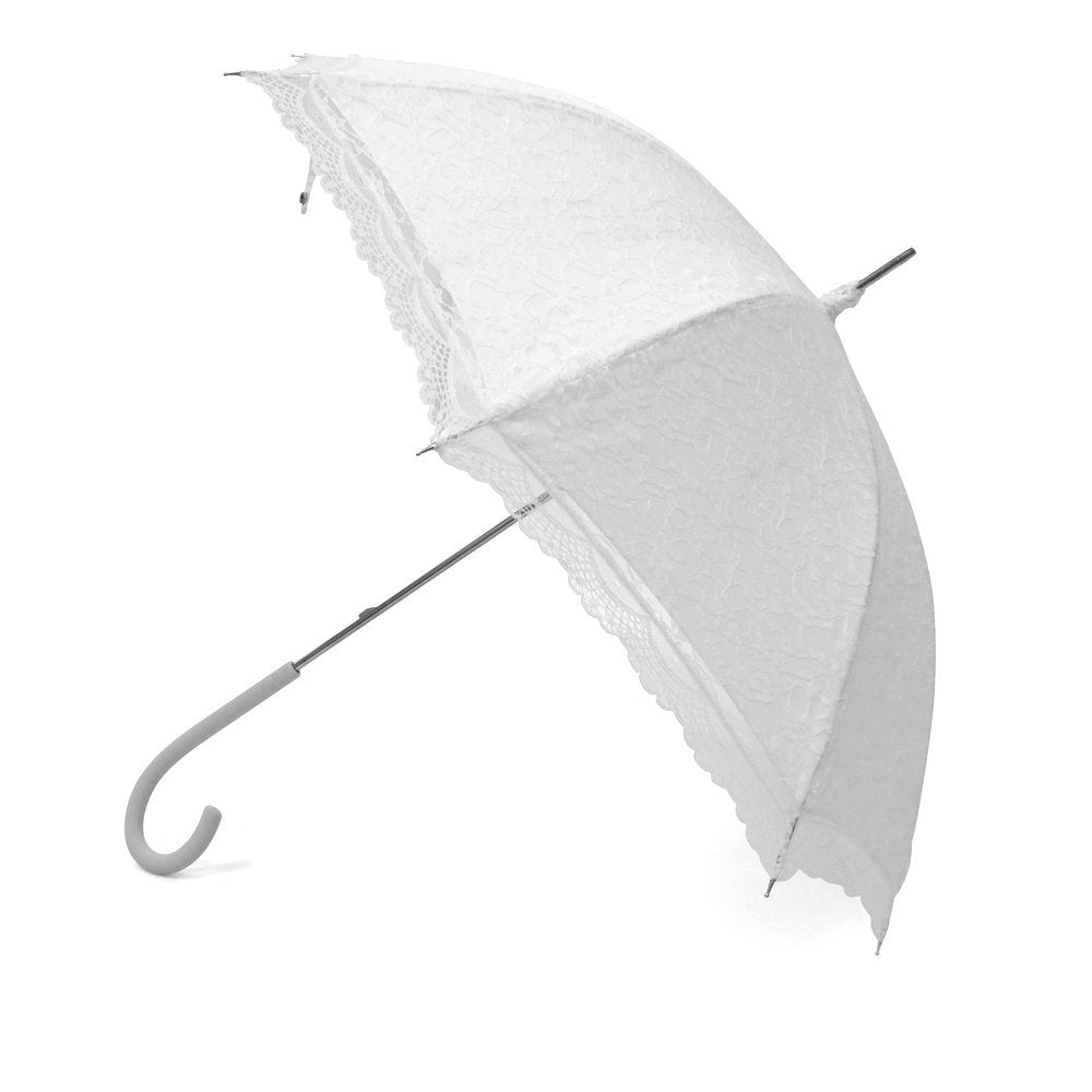 White Victorian Lace Wedding Umbrella - Jolly Brolly – Jollybrolly