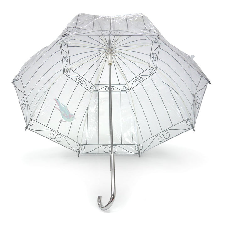 Lulu Guinness Birdcage Cleardome Umbrella Under Canopy