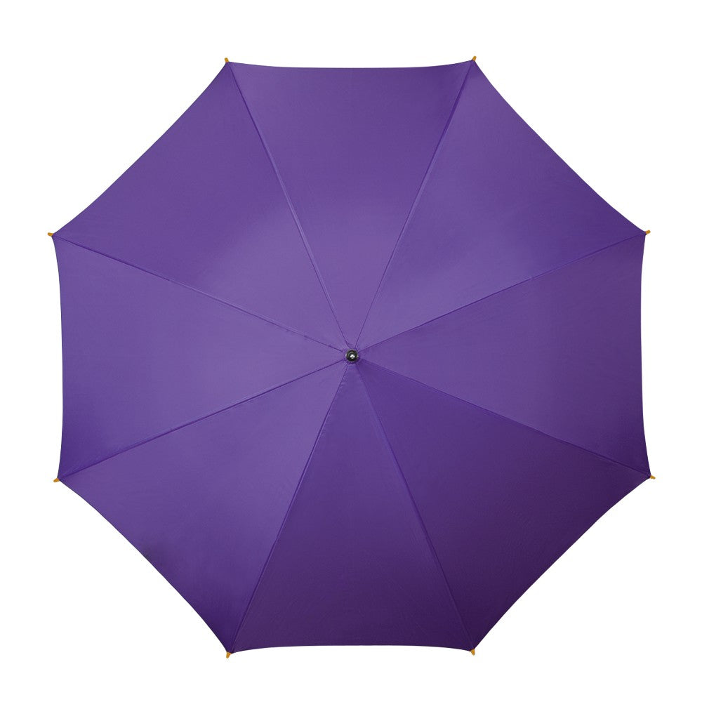 Purple Wood Stick Walking Umbrella  Top Canopy