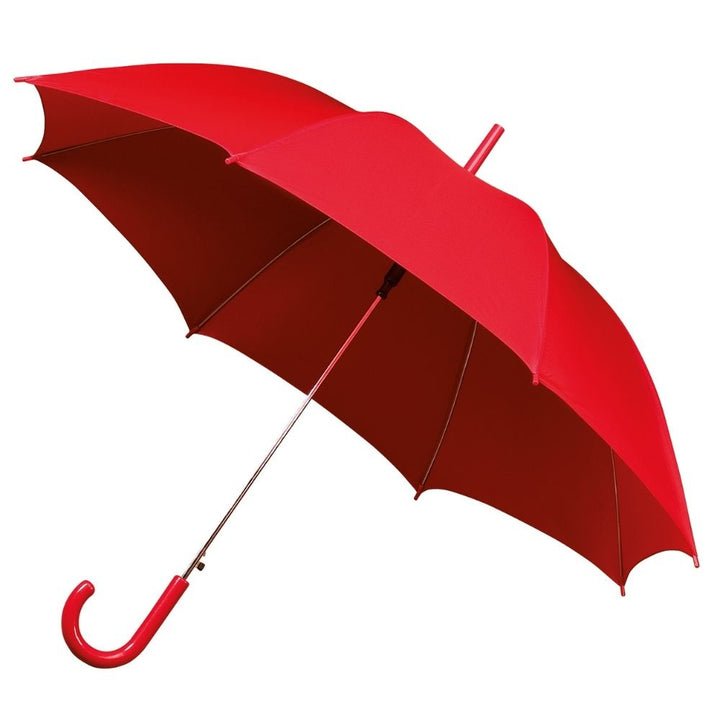 Impliva Plain Red Walking Umbrella Side View