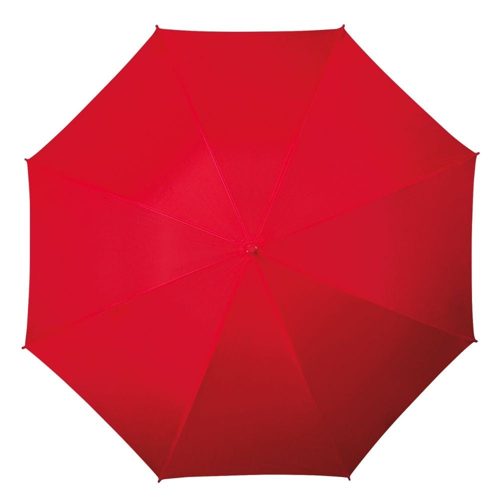 Impliva Plain Red Walking Umbrella Top View