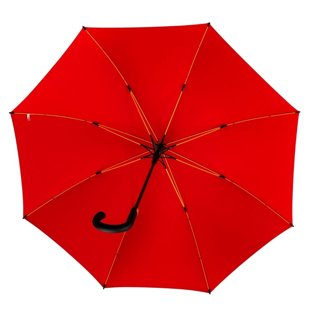 Windproof Red Falcone Golf Umbrella Under Canopy