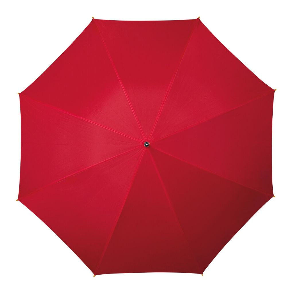 Red Wood Stick Walking Umbrella Top Canopy