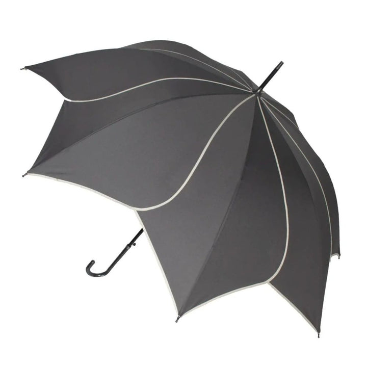 Black Swirl Everyday Ladies Umbrella UK Side Canopy