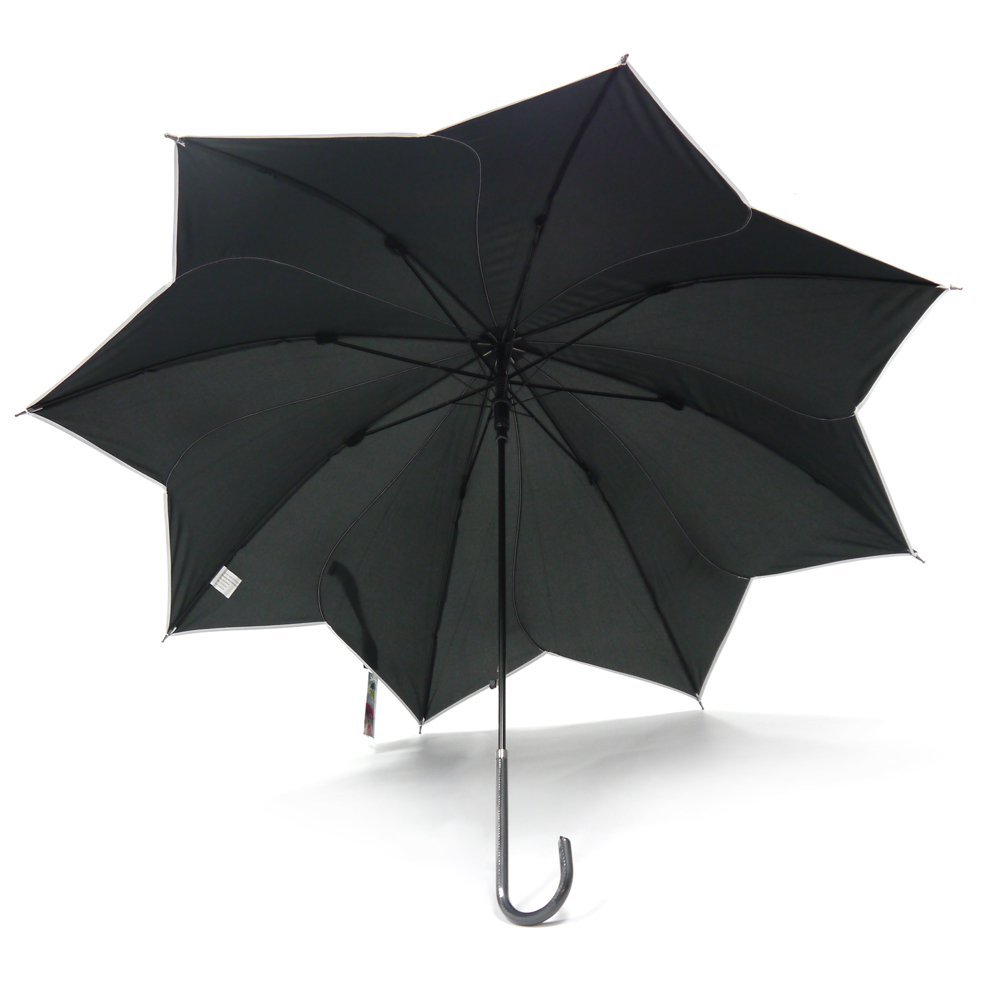 Black Swirl Everyday Ladies Umbrella UK Under Canopy