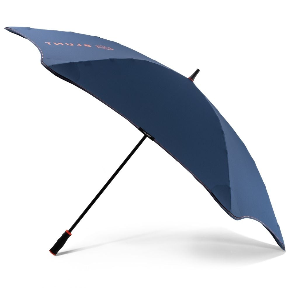 Navy & Orange Sport Windproof Umbrella Side View