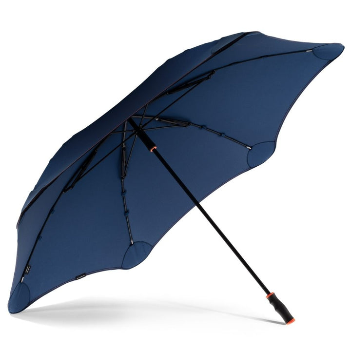 Navy & Orange Sport Windproof Umbrella Under Canopy