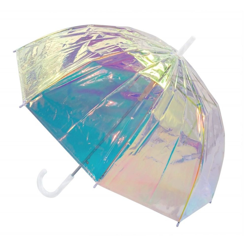 Full Iridescent  Dome Umbrella Side View