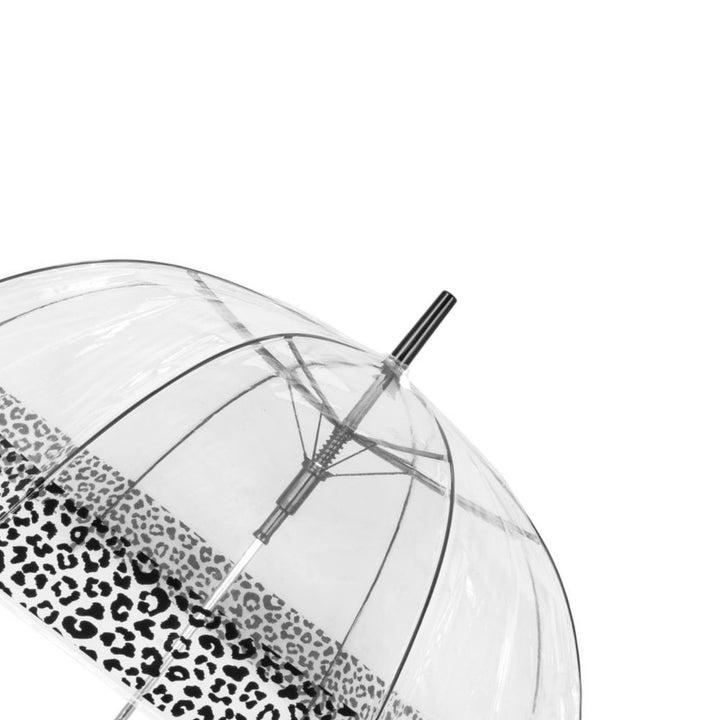 Leopard Border Clear Dome Umbrella Tip