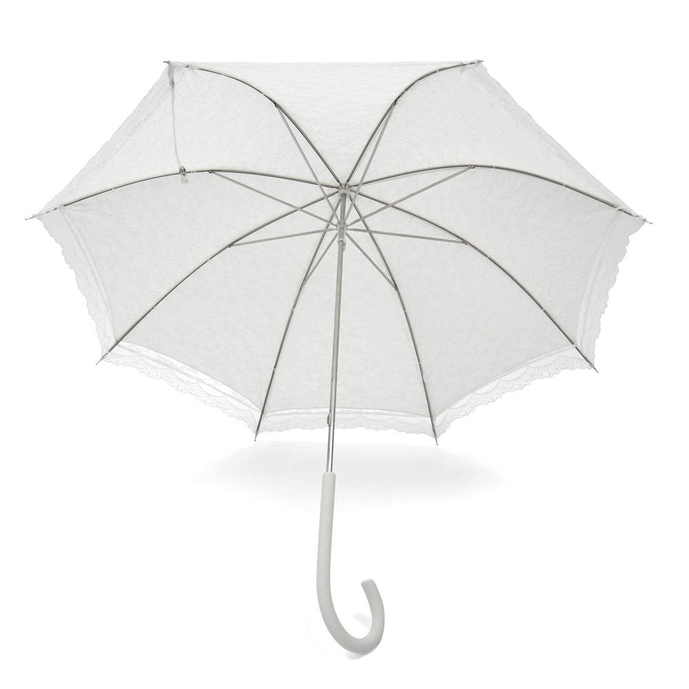 Falcone White Wedding Lace Umbrella Under Canopy